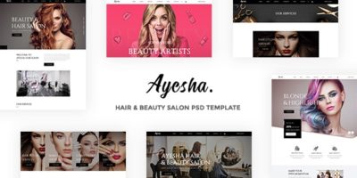 Ayesha - Hairdressers and Beauty Salons PSD Template by dropletthemes