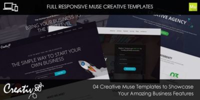 B-Creative Responsive Muse Templates + 2 Upcoming Pages by patrixrio