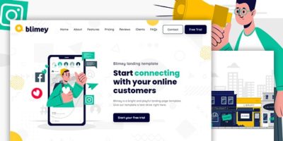 BLIMEY - Multi-Purpose HTML Landing Page Template for Business and Startups by codefest