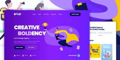BOLDENCY - HTML Landing Page Template for Design Agency and Portfolio Showcase by codefest