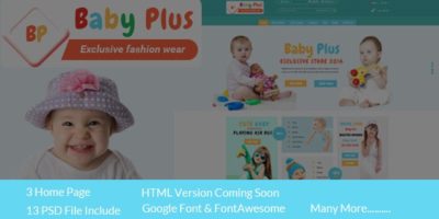 BabyPlus ecommerce PSD Template by 24webgroup