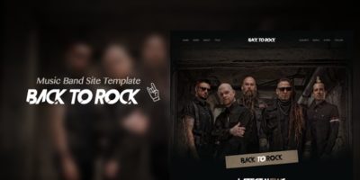 Back to Rock - Creative Music Band Website Template by SimilarIcons