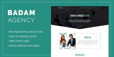 Badam Agency - One Page PSD by Alissio