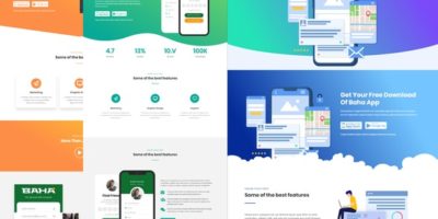 Baha - Apps Landing Template Kit by rudhisasmito
