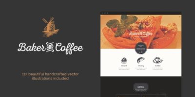Baker & Coffee .PSD Template by CraftedPixels