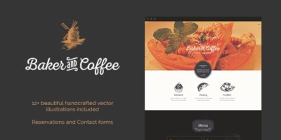 Baker & Coffee HTML Template by CraftedPixels