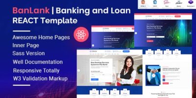 BanLank - Banking and Loan React Template by s7template