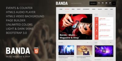 Banda - HTML5 Music Magazine by Sinote