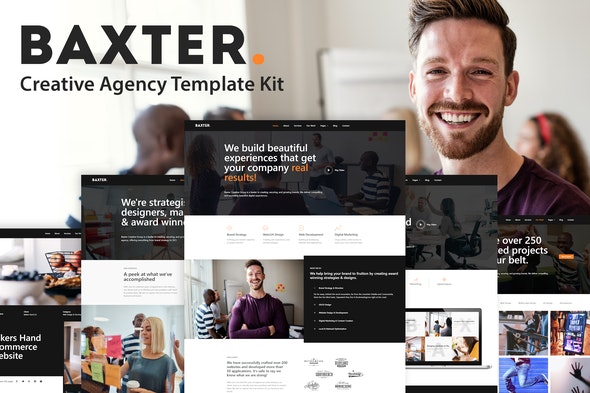 Baxter - Creative Agency Elementor Template Kit by OrangePexels