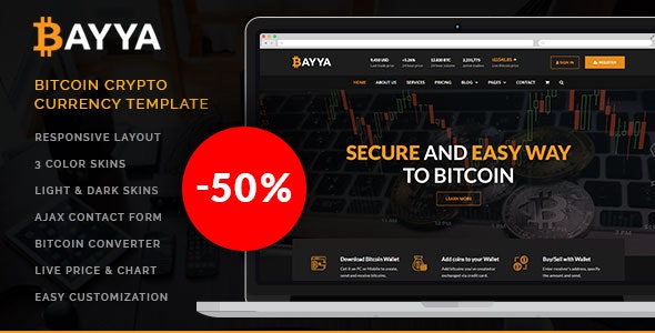 Bayya - Bitcoin Crypto Currency Template by celtano