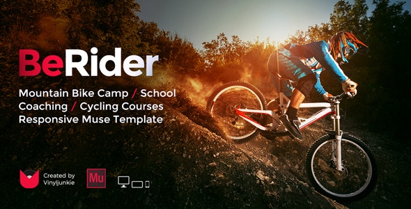 BeRider - Mountain Bike School / MTB Camp / Cycling Courses Responsive Muse Template by vinyljunkie