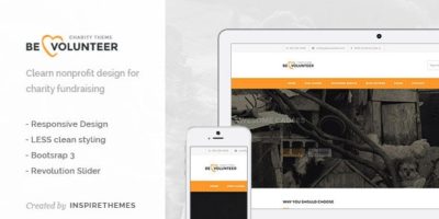 BeVolunteer - Nonprofit Charity Responsive Template by InspireThemes