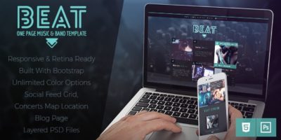 Beat - One-Page HTML5 Music & Band Template by WiselyThemes