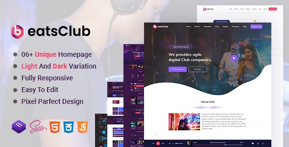Beatsclub - Nightlife & Event Template by appscred