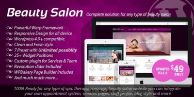 Beauty Salon - Responsive WordPress Template by bdthemes