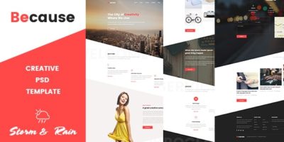 Because - Creative Psd Template by Storm_and_Rain
