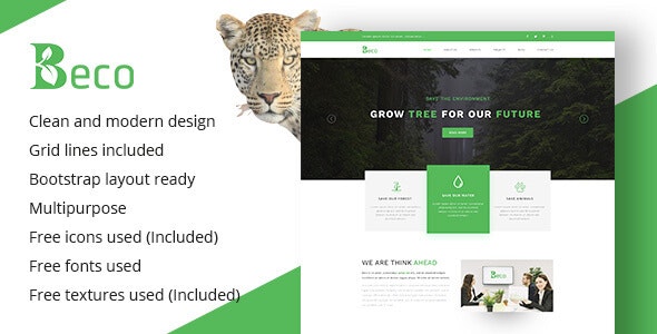 Beco - Multi-Purpose & Ecology Company Template by TheMadBrains_UIUXStudio