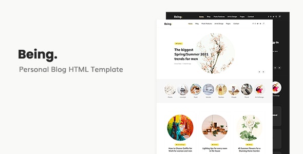 Being - Personal Blog HTML Template by AssiaGroupe