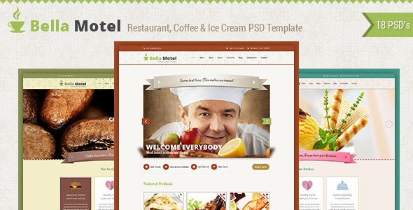Bella - Restaurant and Bakery PSD Template by BuddhaThemes