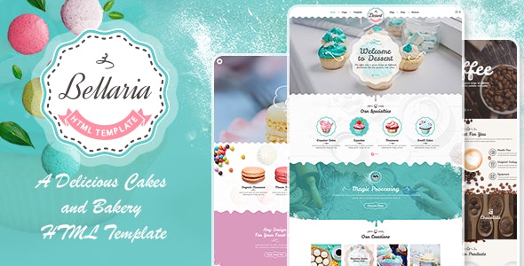 Bellaria - A Delicious Cakes and Bakery HTML Template by CreativeWS