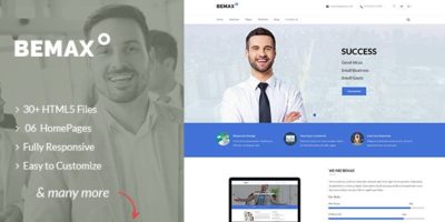 Bemax - Multipurpose Corporate Business HTML5 Template by SmileThemes