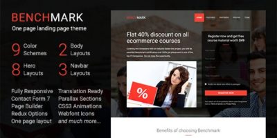 Benchmark - Multipurpose Landing Page WordPress Theme by SaurabhSharma