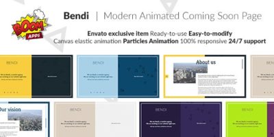 Bendi - Modern animated coming soon page by boom-apps