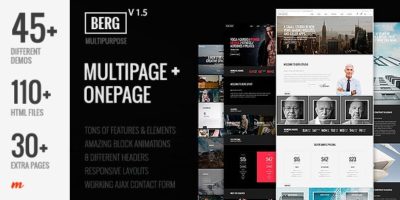 Berg - Multipurpose One Page & Multi Page Template by maskan
