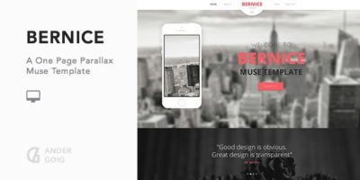 Bernice - One Page Parallax Muse Template by AnderGoig