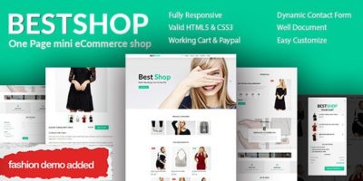 Bestshop - One Page Mini eCommerce Shop Templates by Team90Degree