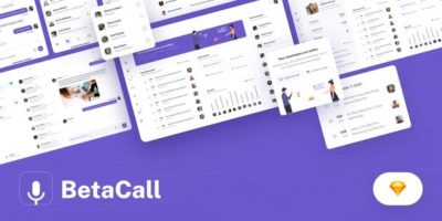 BetaCall - UI Kit for Communication Dashboards and Apps by WhiteUiStore