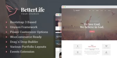 BetterLife - Church & Religious WordPress theme by mwtemplates