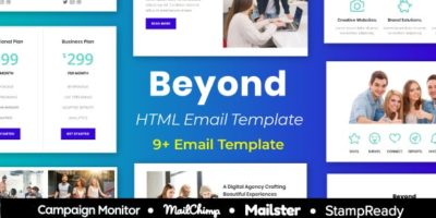 Beyond - Multipurpose Responsive Email Template 9+ layouts Mailchimp by grapestheme