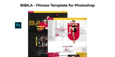 Bibila – Fitness Template for Photoshop by JeriTeam