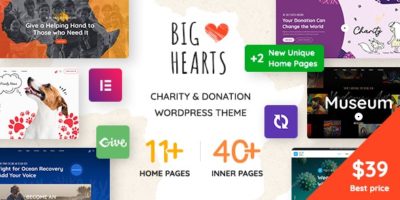BigHearts - Charity & Donation WordPress Theme by WebGeniusLab