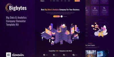 Bigbytes – Big Data & Analytics Company Elementor Template Kit by jegtheme