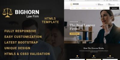 Bighorn -Lawyer HTML Template by Themelab15