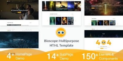 Bioscope - A Complete Video and Film Agency HTML Template by ThemeLayer