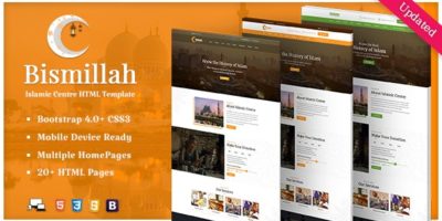 Bismillah - Islamic Center Responsive HTML Template by nauthemes