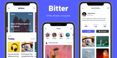 Bitter - HTML Mobile Template by Bragher