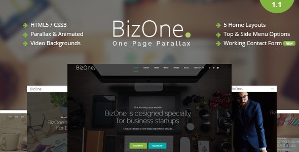 BizOne - One Page Parallax by themesindustry