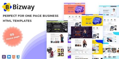 Bizway - One Page HTML Template by weblizar