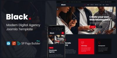 Black - Modern Digital Agency Business Joomla Theme by Theme-Olio