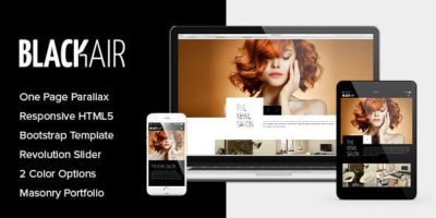 Blackair - One Page HTML5 Template for Hair Salons by lithemes