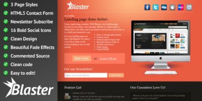 Blaster Landing Page Package by TylerQuinn