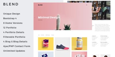 Blend - Clean & Creative Minimal Portfolio & Agency HTML Template by LionCoders