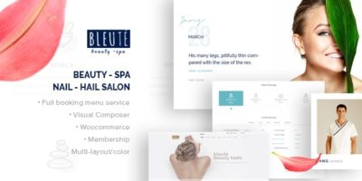 Bleute - WordPress theme Beauty Spa by Beautheme