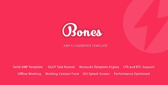 Bones - AMP E-Commerce Mobile Template by MobiusStudio