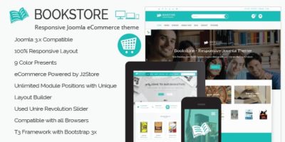Bookstore - Responsive Joomla eCommerce Theme by jthemeparrot