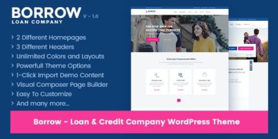 Borrow - Loan Company Responsive WordPress Theme by OceanThemes